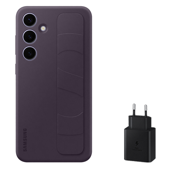 Pack case with support S24+ Dark Violet + Power Adapter 45W