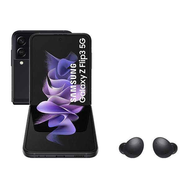 Samsung Galaxy ZFlip 3 256GB Black+ auriculares Buds 2  negros