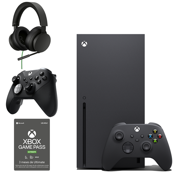 Consola Xbox Sèrie X + comandament Elite + auriculars estèreo + Game Pass Ultimate per a 3 mesos