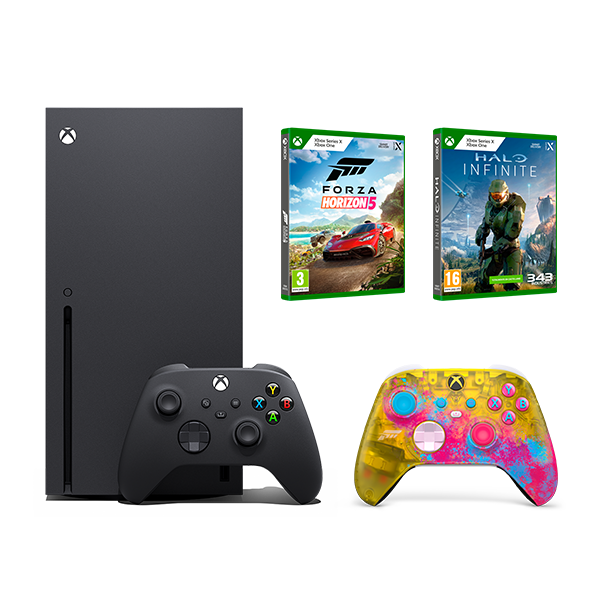 Pack Xbox Serie X 1Tb + Mando adicional Forza Horizon 5 + Juego Forza Horizon 5 + Juego Halo Infinite