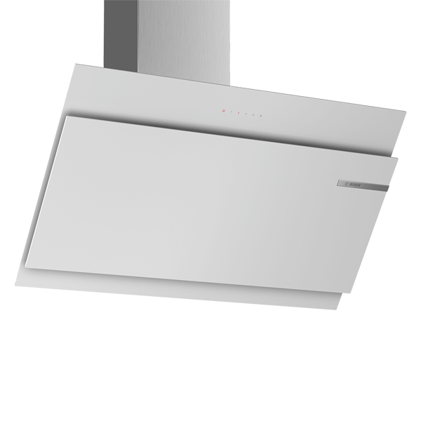 Bosch wall-mounted 90cm white glass hood  DWK97JM20