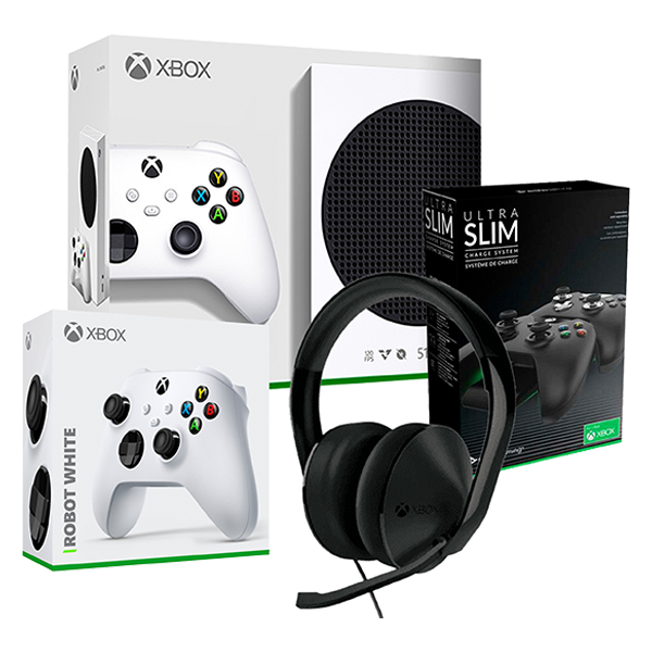 Pack XBOX Sèries S + Auricular Stereo amb cable + Carregador dual + Microsoft Wireless Controller