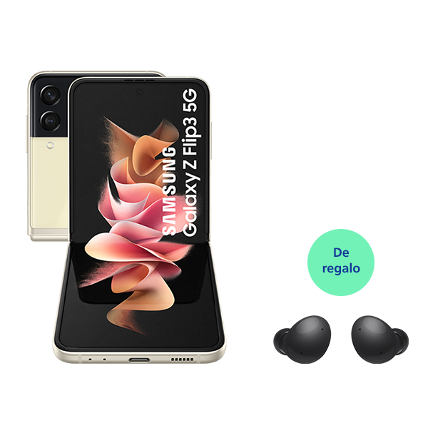 Galaxy ZFlip 3 256GB Cream + auriculars Buds 2 de regal