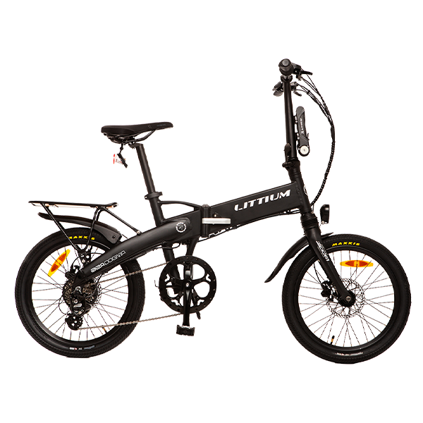 Bicicleta eléctrica plegable Littium Ibiza Dogma 04 Black + regalo Bolsa Parrilla