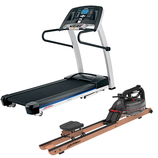 Pack Life Fitness F1 Smart treadmill + Row HX rowing machine
                                    image number 0