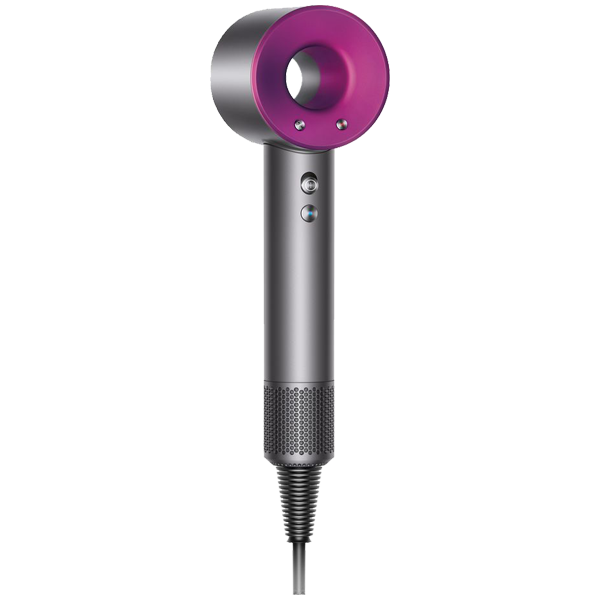 Dyson Supersonic hair dryer in iron and fuchsia