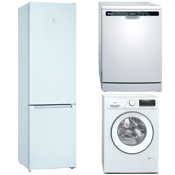 White Balay 2 m appliance pack  (fridge freezer, dishwasher and washing machine)