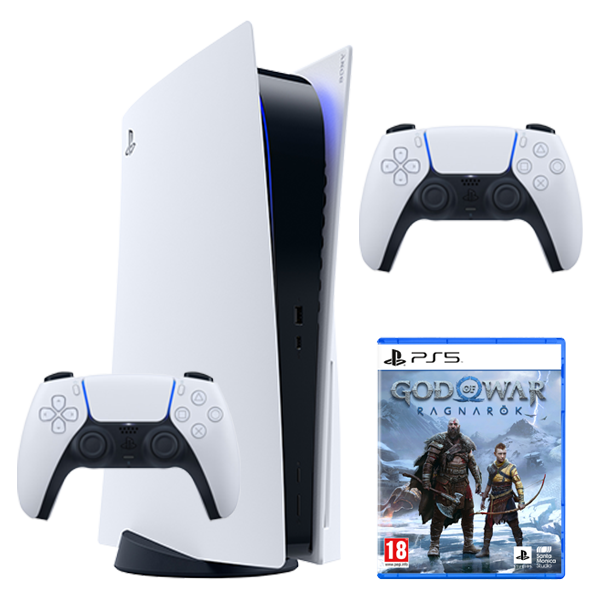 Pack PlayStation 5 + DualSense White Remote + God of War Ragnarök