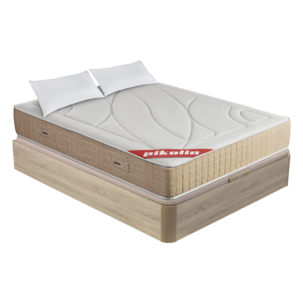 Pack Pikolin Kingdom with mattress, storage base in natural colour and two free pillows