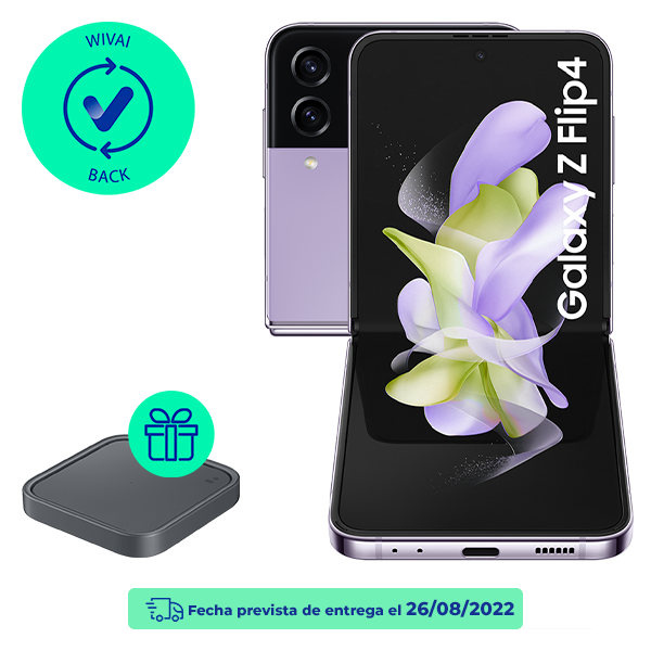 Galaxy Z Flip4 256GB Bora Purple + Wireless Charger Pad de regalo