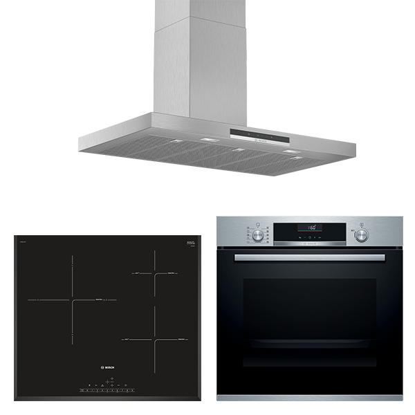 Bosch fitted appliance pack (Oven, Induction and Hood)